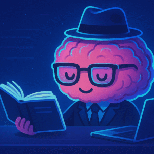 Profesor Cortex czyta książkę